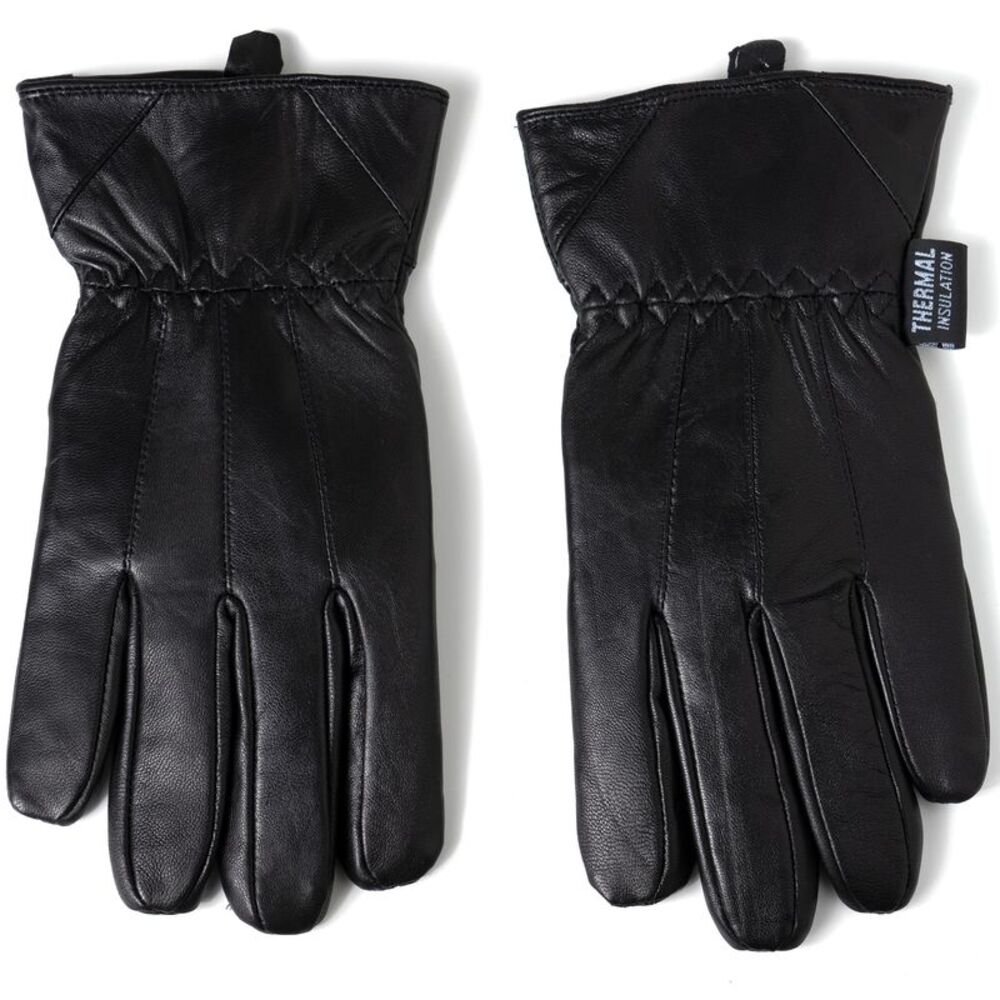 Alpine Swiss Mens Touch Screen Gloves Leather Thermal Lined Phone Texting Gloves - Picture 7 of 8